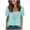 *1-Light Blue, variant on VBVC Women's Plaid Short Sleeve Top , Ladies' Summer Square Neck Blouse , Stretchy Casual Tunic Tops For Women,Blue,S-2XL