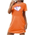 thumbnail image 2 of WJHWSX Nightgowns for Women,Womens Nightgown,Breathable,Slip-On,Printed,Orange,2XL(US:12), 2 of 3