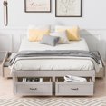 thumbnail image 3 of Harper & Bright Designs Full Storage Bed Frame Full Size Platform Bed with 6 Storage Drawers, Wood Bed Frame for Boys Girls Adults, Antique White, 3 of 14