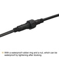 thumbnail image 5 of Uxcell 3.28ft 2 Pin 18 AWG Cord Waterproof IP67 Connector Extension Cable Wire Black 2 Pack, 5 of 5
