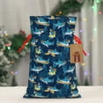 thumbnail image 4 of Fuzoiu Cartoon Surfer Sharks Print Christmas Gift Bag,Burlap Gift Bag with Drawstring Closure & Hang Tag,Perfect for Holidays, Birthdays, and Special Occasions-Small, 4 of 7