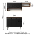 thumbnail image 3 of Cocina Integral Madesa Emilly 165cm Marrón/Negro, 3 of 10