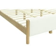 thumbnail image 4 of Christopher Knight Home Modern Boucle Upholstered Queen Bed Frame with Headboard, Solid Wood Legs, White, 4 of 8