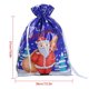 thumbnail image 5 of Bewildely Bolsa de dulces de Navidad con cordón para galletas, aperitivos, bolsa de embalaje, regalo de fiesta impreso de Navidad, decoraciones de Año Kits de decoración para fiestas azul grande Bewildely HA001673-06, 5 of 6