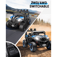 thumbnail image 6 of TOKTOO 24V Powered Ride on UTV, One Seater Ride on Car w/ Remote Control, Key Start, MP3-Blue, 6 of 10