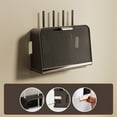 thumbnail image 7 of 2025 New Storage Box Wifi Router Storage Box Wire Storage Box Power Strip Storage Box Junction Box Suitable For Various Desktops And Walls - Coffee, 7 of 7