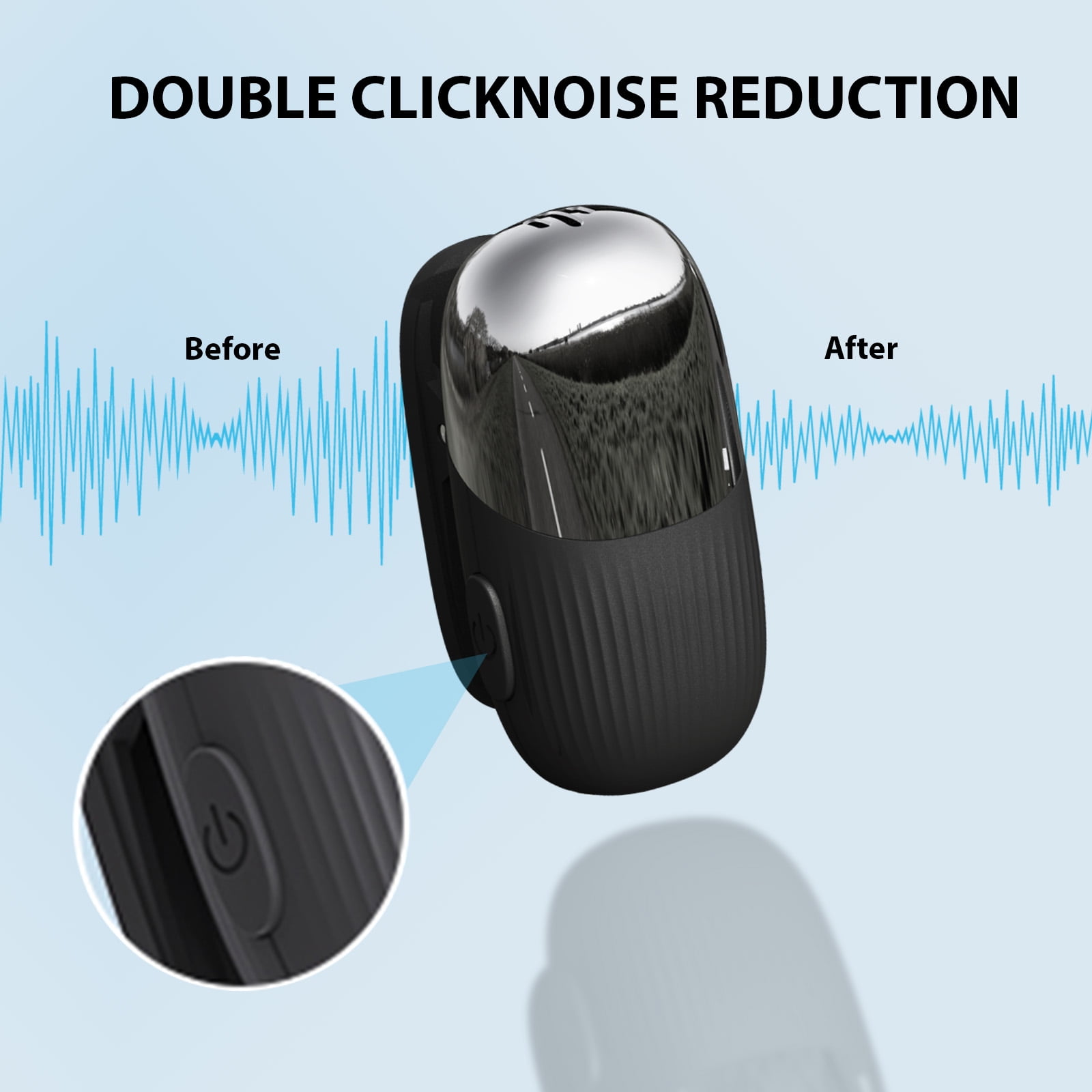 YAHHU Wireless Lavalier Microphone Set Professional Clip-on Mics 2.4GHz Noise Reduction No Delay Dual Mic Type-C Rechargeable for Mobile Phone Live Broadcast Outdoor Recording (5.12 in / 13 cm)