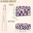 thumbnail image 4 of FORMRS Women Crossbody Purse with Chain Strap Vegan Leather Shoulder Handbag, Pink and Purple Plaid Pattern, 4 of 7