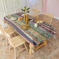 thumbnail image 3 of Rectangle Waterproof Tablecloth 60×102 Inch, Bohemia Style Reusable Indoor/Outdoor Durable Table Cover for Party Kitchen Dinner Room Decor, 3 of 6