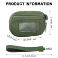 thumbnail image 5 of URSOFINE Small Nylon Wristlet Wallet for Women – Zip-Around Mini Coin Purse with Clear ID Window & Detachable Strap, Lightweight Card Holder for Travel, Gym & Everyday Use （Green）, 5 of 6