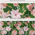 thumbnail image 2 of Soimoi Green Cotton Cambric Fabric Leaves & Magnolia Floral Printed Craft Fabric by the Yard 56 Inch Wide, 2 of 7