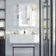 thumbnail image 3 of JWRWEFA Over-the-Sink Bathroom Storage Organizer Cabinet with Mirror Door, Wall Mounted Medicine Cabinet with Shelves for Small Bathroom, White, 3 of 11