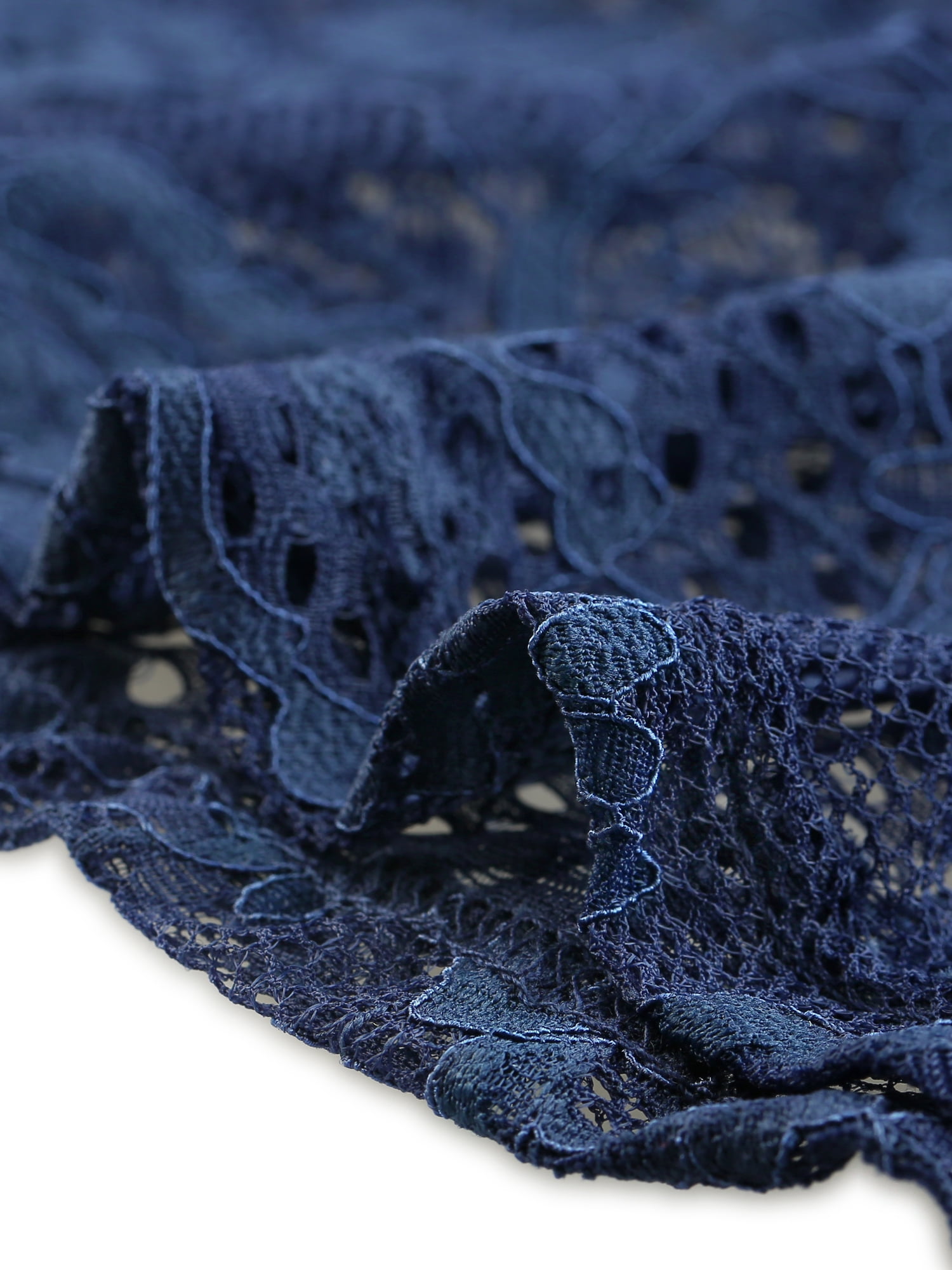 DARING DIVA Women's Lace Knee Length Bodycon Fishtail Skirt M Dark Blue