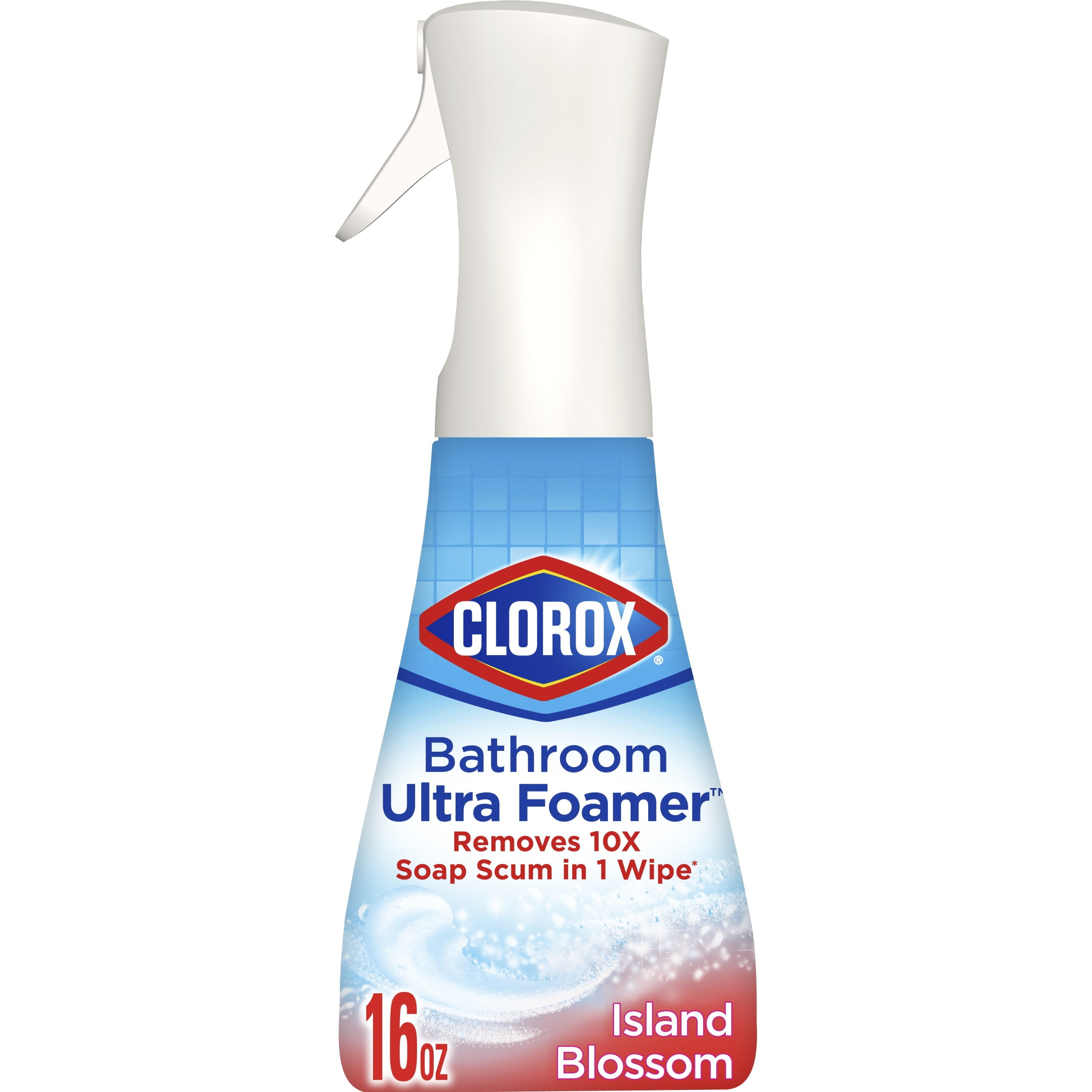 Clorox Bathroom Ultra Foamer, Cleaner Spray, Island Blossom, 16 Fluid Ounces