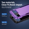 thumbnail image 3 of for Google Pixel 9 Pro XL Case, Dual Layers Shell Hard PC + Soft TPU Back Shell Heavy Duty Military Drop Protection Rugged Shockproof Hybrid Case for Google Pixel 9 Pro XL, Purple+Black, 3 of 6