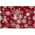 thumbnail image 1 of EREHome Ensemble de 6 Sets de Table Flocon de Neige Rouge, Protecteur de Table 12x18 Pouces, 1 of 5