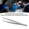 thumbnail image 3 of Laboratory Tweezer, 16cm Laboratory Grade Design Stainless Steel Tweezers Multipurpose High Accuracy Serrated Fine Tip Tweezer for Laboratory Surgical Operations, 3 of 7