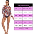 thumbnail image 3 of joogoo Womens UPF 50+ Sun Shirts Tie Dye Flower Long Sleeve UV Protection Rash Guard Tops S, 3 of 7
