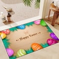 thumbnail image 5 of Easter Decorations for the Home QTOCIO Door Mat Easter Colorful Eggs Rubber Support Kitchen Rug Plumeria Heart Stripe Washable Entrance Rug For Bedroom Dining Room Front Door Decoration, 5 of 6