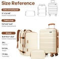 thumbnail image 6 of MIUSSE Carry On Luggae for Airplane, 20 Inch Carry On Suitcase with Spinner Wheels and TSA Lock, Hard Shell Luggage Sets 3 Piece with Travel Backpack, 6 of 7