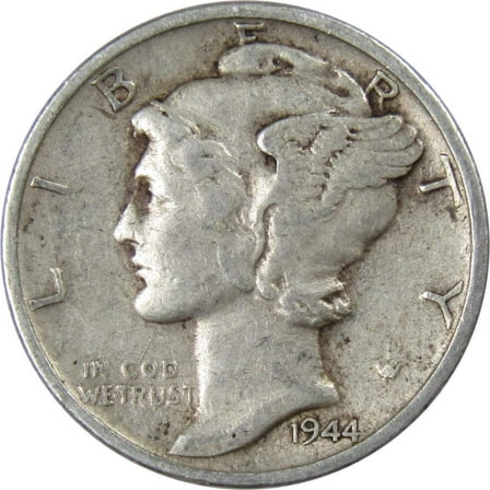 1944 S Mercury Dime VF Very Fine 90% Silver 10c US Coin Collectible