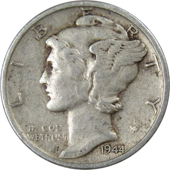 1944 S Mercury Dime VF Very Fine 90% Silver 10c US Coin Collectible