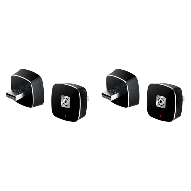 Adaptador Automático Inalámbrico CarPlay 2 en 1 Plug & Play para Coches Fábrica Rojo