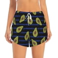 thumbnail image 2 of Fuzoiu Avocado Print Women's Athletic Shorts, Double-Layer Running Shorts with Pocket,Women's Workout Shorts for Yoga, Gym, and Workouts-X-Large, 2 of 7