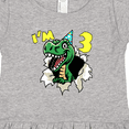 thumbnail image 4 of Inktastic I'm 3 Dinosaur Girls Toddler Dress, 4 of 5