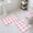 Pink, variant on Grey Plaid Bath Mat 3 Piece Bathroom Rug Set, Spring Summer Farmhouse Buffalo Checkered Non Slip Bath Rug Contour Mat and Toilet Lid Cover, Absorbent Shower Mats Soft Bath Rugs and Mats Sets