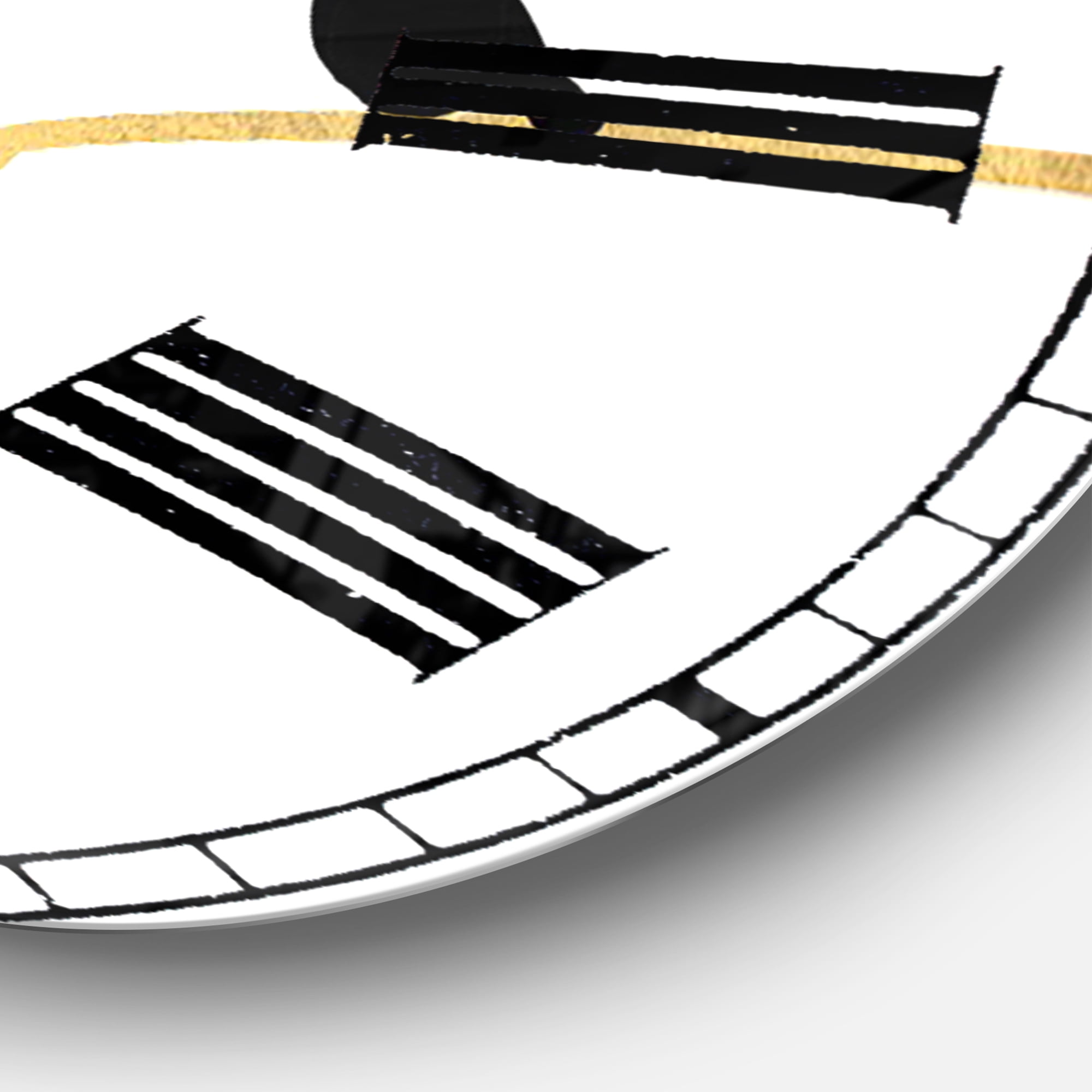 Designart 'Family of Birds on Gold Words II' Traditional wall clock