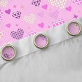 thumbnail image 4 of Homewish Female Women Adults Romantic Love Heart Black Out Curtains,Happy Valentine'S Day Curtains Pack of 2 (42x63 Each),Geometric Plaid Stars Print Bedroom Curtains,Microfiber Bedroom Decor, 4 of 6