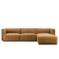 thumbnail image 2 of Conjure Channel Tufted Performance Velvet 4-Piece Sectional, 2 of 6