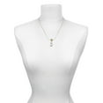 thumbnail image 3 of Delight Jewelry Silvertone 3-D Imitation Pearl & Clear Crystal Owl Mia Monkey Charm Necklace, 3 of 4
