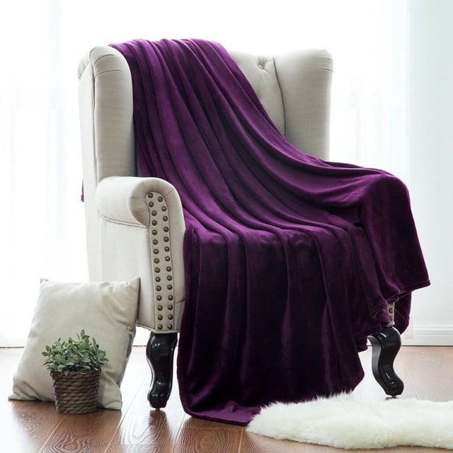 Ovzne Blanket Flannel Blanket Gift Plain Blanket Spring Sofa Blanket On Clearance