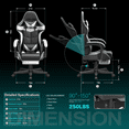Soontrans Massage Gaming Chair for Adults, with Reclining Footrest