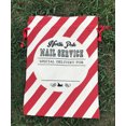 thumbnail image 1 of Saco de Papá Noel personalizado, bolsa de regalo de dulces en blanco con cordón a rayas de terciopelo, lona roja, saco de Navidad grande de algodón con sublimación, novedad de 2023, 1 of 4