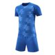 thumbnail image 3 of Odeerbi Conjunto de Uniformes de Entrenamiento de Fútbol de Malla Para Chicos Y Niñas Pantalones Cortos de Camiseta de Manga Corta Con Rayas Conjunto Atlético Seco Rápido Para 4-15 Años, 3 of 4