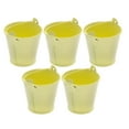 thumbnail image 3 of 5 cubos decorativos de metal, mini maceteros multifuncionales, ideales para fiestas, Amarillo, 3 of 9