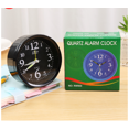thumbnail image 2 of Bonito reloj despertador con pilas, pequeño reloj despertador de viaje para dormitorio, oficina, viajes (9,8*9,8*4cm, negro redondo) JAMW Sencillez, 2 of 5