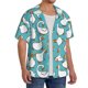 thumbnail image 2 of Balery Cartoon Funny Goose Camisa Casual de Manga Corta con Botones para Hombre, Texturizada, Estilo Cubano, para Playa, Verano-Medium, 2 of 5