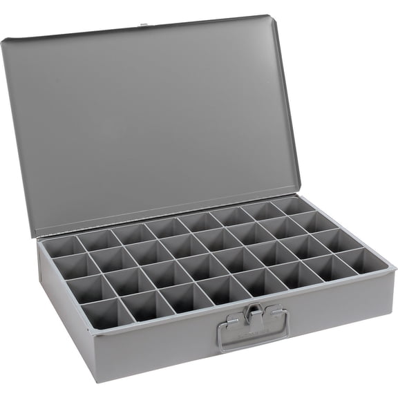 DURHAM Compartment Box - 18x12x3" - (32) Compartments - With Fixed Dividers, Lot of 4