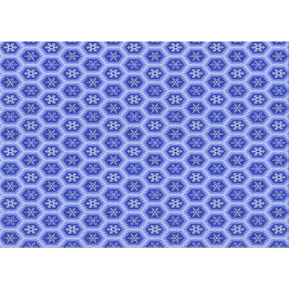 Ahgly Company Indoor Rectangle Patterned Day Sky Blue Area Rugs, 2' x 3'