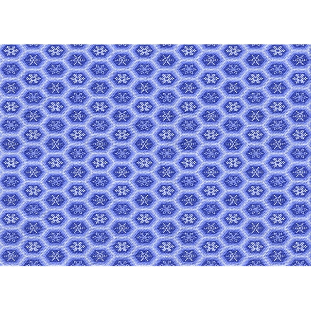 Ahgly Company Machine Washable Indoor Rectangle Transitional Day Sky Blue Area Rugs, 8' x 12'