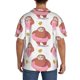 thumbnail image 3 of Balery Sloth with Donuts1 Camisa Casual de Manga Corta con Botones para Hombre, Texturizada, Estilo Cubano, para Playa, Verano-Small, 3 of 5