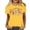 Jaune, variante sur YDLCAFD T-Shirts pour Femmes Grande Taille Coupe Ample Femmes Décontracté Mode Imprimés Manches Courtes Col Rond T-Shirt Ample Blouse Hauts