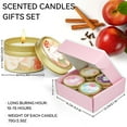 thumbnail image 3 of SCENTORINI Scented Candles Gift Set, 4X4,4oz, Blush Peony, Cinnamon Apple, French Lavender and Velvet Rose, Natural Soy Wax, Portable Travel Fin Handmade Aromatherapy Floral Candle, 3 of 7