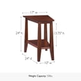 thumbnail image 2 of Leick Furniture Delton Triangle Solid Wood End Table in Sienna Brown Finish, 2 of 4