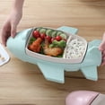thumbnail image 4 of Grofry Baby Children Dish Cartoon Airplane Division Design Tableware Kids Dinnerware Food Bowl for Toddler, 4 of 8