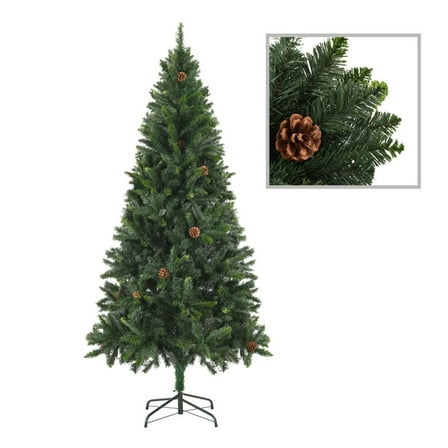 Artificial Tree with Pine Cones Green 6 ft